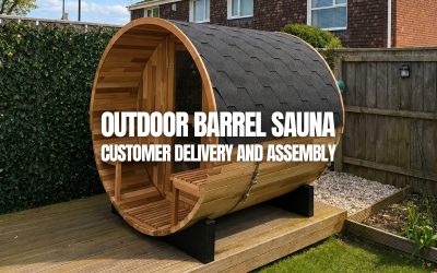 Outdoor Barrel Sauna Delivery and Assembly